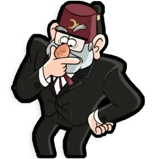 😏 Stan Pines Gravity Falls cartoon, character, gravity falls, stan pines, animated, disney telegram sticker