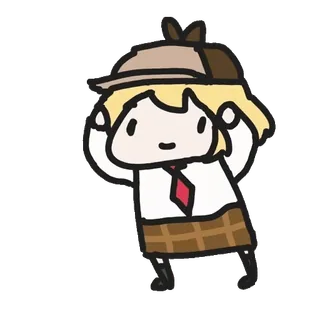 🔎 Amelia Watson anime, cartoon, detective, amelia watson, vtuber, character, cute telegram sticker