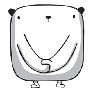 👱‍♀️ Bär, Cartoon, Niedlich, Tier, Illustration telegram sticker