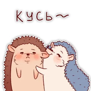 💋 Кусь~ ouriço, fofo, animal, desenho animado telegram sticker