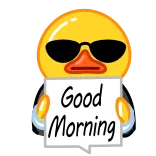 🌅 Duck Good Morning whatsapp sticker