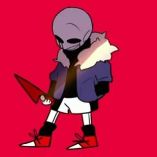 🌸 Killer Sans Undertale sans, undertale, squelette, couteau, tueur telegram sticker
