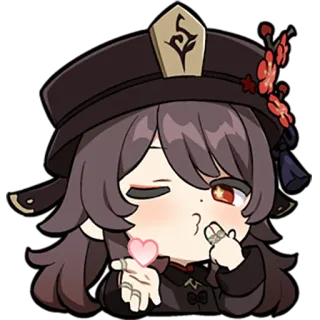 😘 Hu Tao Genshin Impact Anime, Fofo, Video game, Garota, Hu Tao, Genshin Impact telegram sticker