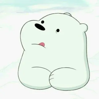 ✨ Ice Bear We Bare Bears oso polar, dibujos animados, animal, oso blanco, lindo telegram sticker