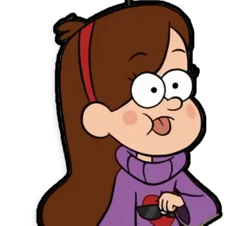 😷 Mabel Pines Gravity Falls cartoon, mabel pines, gravity falls, animated, character, funny telegram sticker