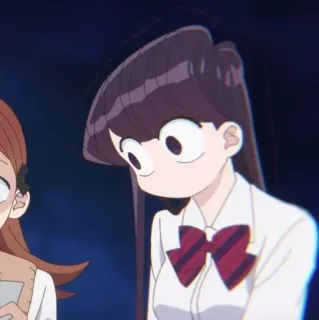 🦋 Komi Shouko Komi Can't Communicate Anime, Komi Can't Communicate, Komi Shouko, uniforme escolar, fofo, garota anime telegram sticker
