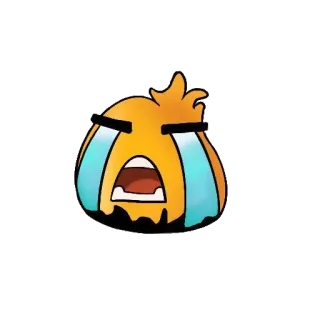😭 llorando, emoji, triste, lágrimas, dibujos animados telegram sticker