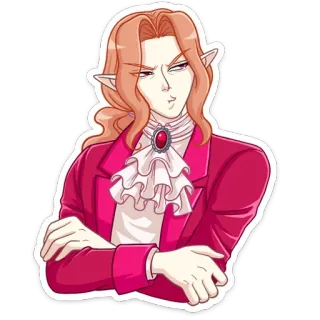 🤔 anime, elf, cartoon, vampire, sticker telegram sticker