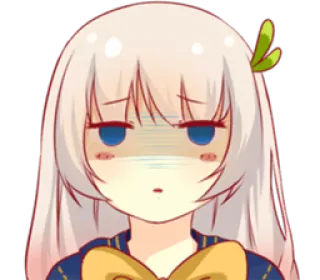 😨 anime, gadis, imut, malu, kartun, karakter telegram sticker