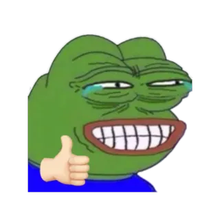 😂 Pepe Meme, Pepe, Katak, Jempol, Budaya internet whatsapp sticker