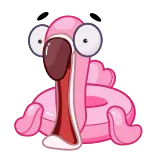 😲 rosa, cartone animato, sciocco, occhi, divertente, personaggio, carino telegram sticker