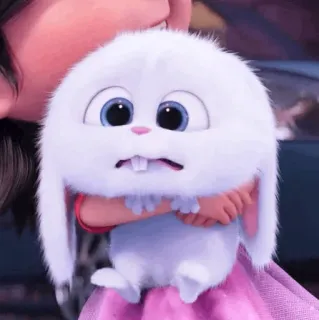 ☁️ Snowball The Secret Life of Pets coniglio, coniglietto, carino, soffice, cartone animato, animale whatsapp sticker