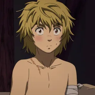 🛡 Anime, Mâle, Cicatrice, Garçon, Blessé telegram sticker