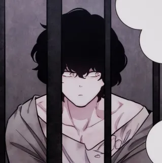 ☕️ anime, manga, jail, character, prison, bars whatsapp sticker