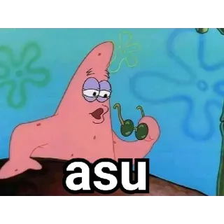 🖕 Patrick Star Spongebob Squarepants asu bob l'éponge, dessin animé, patrick étoile, asu whatsapp sticker
