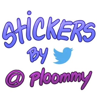 💜 Stickers BY @ploommy stickers, twitter, social media, ploommy whatsapp sticker