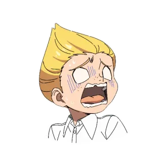 😱 Anime, Dessin animé, Effrayé, Effrayé, Choqué, Expression telegram sticker
