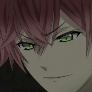 🍷 Ayato Sakamaki Diabolik Lovers anime, vampire, red hair, green eyes, bishounen telegram sticker