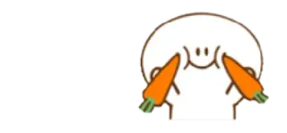 ☺️ แครอท, น่ารัก, ตลก, อิโมจิ, ผัก, การ์ตูน whatsapp sticker