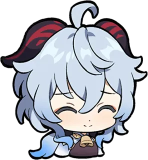 ☺️ Ganyu Genshin Impact 애니메이션, 비디오 게임, 귀여운, 캐릭터, 원신, 감우 telegram sticker