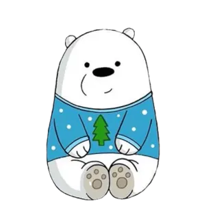 🙂 Ice Bear We Bare Bears Desenho animado, Urso, Urso polar, Fofo, Animal, We Bare Bears telegram sticker