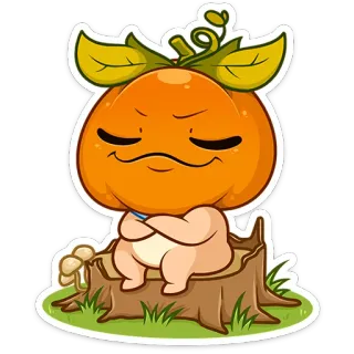 🎃 カボチャ, かわいい, 漫画, ステッカー, キャラクター, 面白い telegram sticker