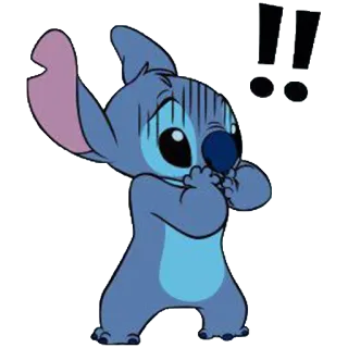 🙊 Stitch Lilo & Stitch การ์ตูน, ตัวละคร, กลัว, ตกใจ telegram sticker