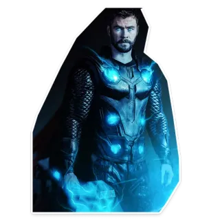 👌 Thor ธอร์, ซูเปอร์ฮีโร่, มาร์เวล, อเวนเจอร์ส, คริส เฮมส์เวิร์ธ, มยอลเนียร์ telegram sticker
