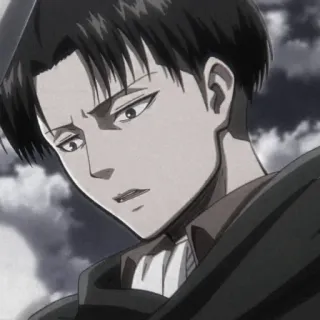 📷 Levi Ackerman Attack on Titan anime, character, fanart, animation telegram sticker