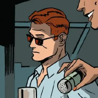 🖤 Matt Murdock Daredevil, Marvel, Comic, Sunglasses, Red hair telegram sticker