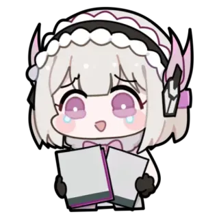 📚 アニメ, 泣く, 悲しい, デジタルアート, ピンク, かわいい telegram sticker