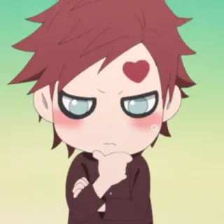 🤔 Gaara Naruto anime, manga, cartoon, gaara, naruto, chibi telegram sticker