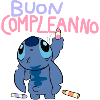 🐨 Stitch Lilo & Stitch Buon Compleanno Stitch, Lilo & Stitch, Happy Birthday, Buon Compleanno, cartoon, Disney telegram sticker
