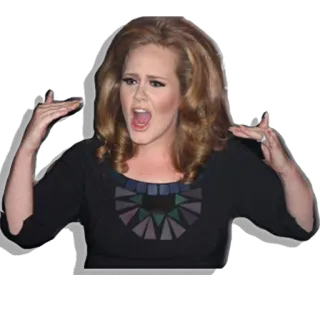😁 Adele Adele, cantora, mulher, retrato, celebridade telegram sticker