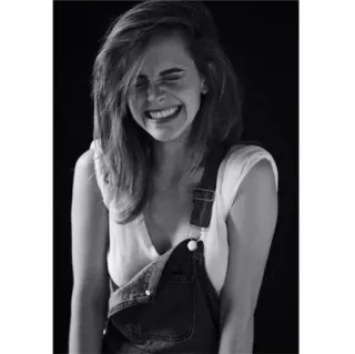 😂 mujer, sonriendo, retrato, blanco y negro, persona, actriz telegram sticker