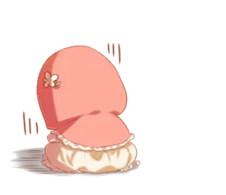 😔 Anime, Lucu, Kawaii, Animasi, Merah Muda, Bunga telegram sticker