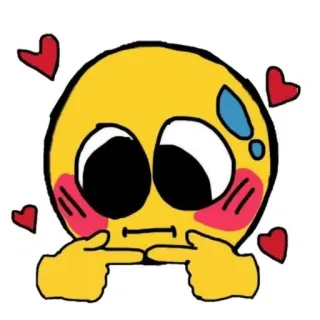 🥰 Emoji, Arrossire, Cuori, Timido telegram sticker