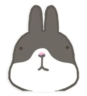 ✈ coelho, coelhinho, animal, fofo, desenho animado, kawaii, adesivo telegram sticker