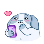 😘 강아지, 스티커, 사랑, 하트, 폰 telegram sticker