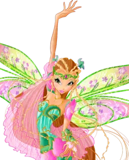 😊 Flora Winx Club fada, flora, magia, desenho animado, Winx Club telegram sticker