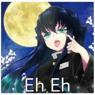 😁 Eh Eh anime, luna, chica, personaje telegram sticker