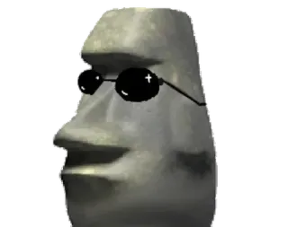 🗿 Moai, Osterinsel, Statue, Brille telegram sticker