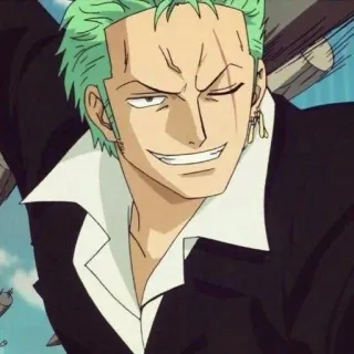 🌽 Zoro One Piece one piece, zoro, anime, manga, roronoa zoro, straw hat pirates, swordsman, green hair telegram sticker