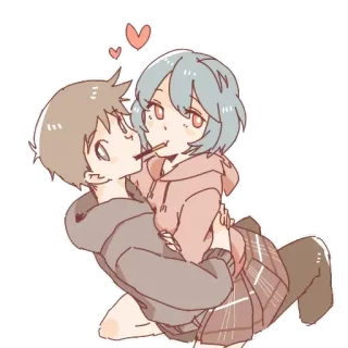 ❤️ Anime, Coppia, Carino, Romance, Cartoni animati telegram sticker