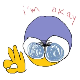 👌 i'm okay okay, Meme, Ausdruck, Illustriert, Emotion telegram sticker