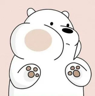 👀 Ice Bear We Bare Bears Dessin animé, Ours, Mignon, Animal, Ours blanc, Ours des glaces telegram sticker