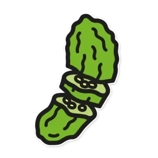 🥒 cucumber, vegetable, sliced, food, green, healthy telegram sticker