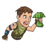 🤩 cartoon, money, cash, character, man telegram sticker