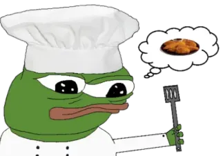 😢 Pepe the Frog Meme, Koch, Frosch, Kochen telegram sticker