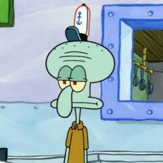 ⚓️ Squidward Tentacles SpongeBob SquarePants Carlo, Bob l'éponge, Tentacules, Dessin animé, Personnage telegram sticker